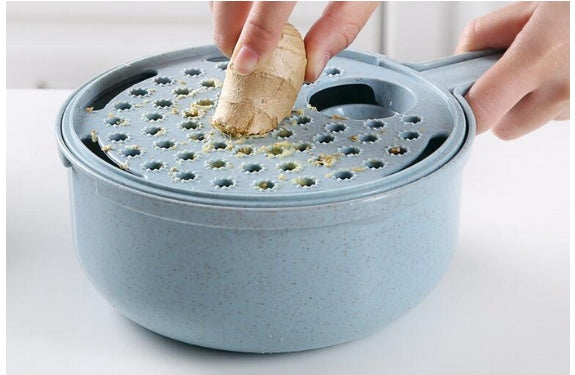 125 Mandoline 8 en 1 avec passoire intégrée, coupe-légumes et épluche-pommes de terre