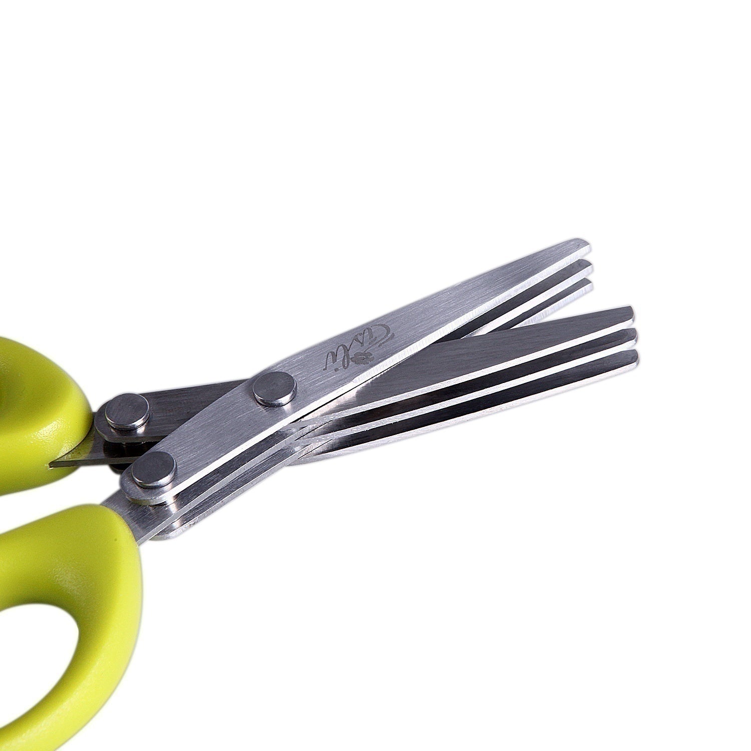 Multilayer multifunctional scallion scissors, stainless steel onion knife, herb, seaweed, and spice scissors, kitchen scissors