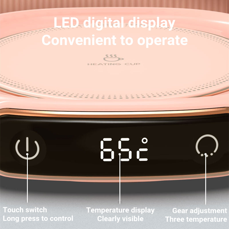 Coffee mug warmer, smart heated coaster, thermal insulation, constant temperature, office warming pad