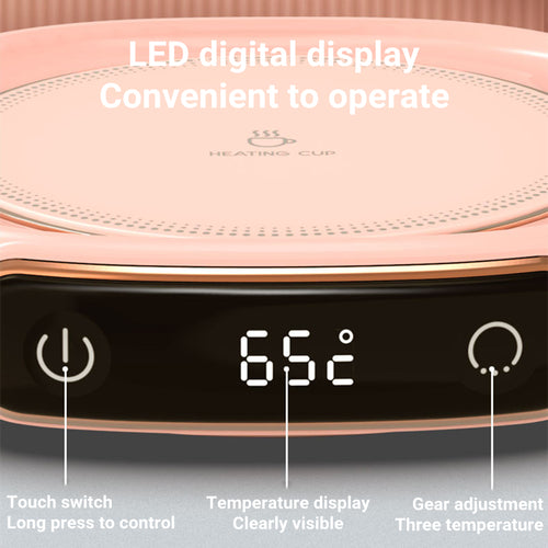 Coffee mug warmer, smart heated coaster, thermal insulation, constant temperature, office warming pad